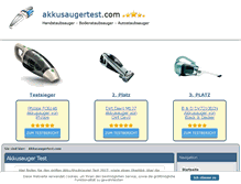 Tablet Screenshot of akkusaugertest.com